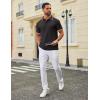 image:imageCOOFANDY Mens Polo Shirts Classic Short Sleeve Polo T Shirts Cotton Pique Casual Summer Fashion Golf ShirtBlack