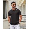 image:imageCOOFANDY Mens Polo Shirts Classic Short Sleeve Polo T Shirts Cotton Pique Casual Summer Fashion Golf ShirtBlack