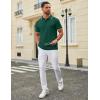 image:imageCOOFANDY Mens Polo Shirts Classic Short Sleeve Polo T Shirts Cotton Pique Casual Summer Fashion Golf ShirtDark Green