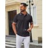 image:imageCOOFANDY Mens Polo Shirts Classic Short Sleeve Polo T Shirts Cotton Pique Casual Summer Fashion Golf ShirtDark Grey