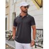 image:imageCOOFANDY Mens Polo Shirts Classic Short Sleeve Polo T Shirts Cotton Pique Casual Summer Fashion Golf ShirtDark Grey