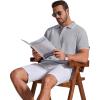 image:imageCOOFANDY Mens Polo Shirts Classic Short Sleeve Polo T Shirts Cotton Pique Casual Summer Fashion Golf ShirtLight Grey