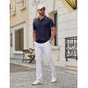 image:imageCOOFANDY Mens Polo Shirts Classic Short Sleeve Polo T Shirts Cotton Pique Casual Summer Fashion Golf ShirtNavy Blue