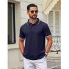 image:imageCOOFANDY Mens Polo Shirts Classic Short Sleeve Polo T Shirts Cotton Pique Casual Summer Fashion Golf ShirtNavy Blue