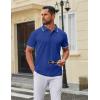 image:imageCOOFANDY Mens Polo Shirts Classic Short Sleeve Polo T Shirts Cotton Pique Casual Summer Fashion Golf ShirtRoyal Blue