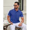 image:imageCOOFANDY Mens Polo Shirts Classic Short Sleeve Polo T Shirts Cotton Pique Casual Summer Fashion Golf ShirtRoyal Blue