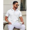 image:imageCOOFANDY Mens Polo Shirts Classic Short Sleeve Polo T Shirts Cotton Pique Casual Summer Fashion Golf ShirtWhite