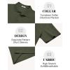 image:imageCOOFANDY Mens Polo Shirts Short Sleeve Casual Knit Textured Polo Shirt Summer Collared TShirtDark Army Green