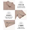 image:imageCOOFANDY Mens Polo Shirts Short Sleeve Casual Knit Textured Polo Shirt Summer Collared TShirtKhaki