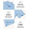 image:imageCOOFANDY Mens Polo Shirts Short Sleeve Casual Knit Textured Polo Shirt Summer Collared TShirtLight Blue