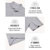 image:imageCOOFANDY Mens Polo Shirts Short Sleeve Casual Knit Textured Polo Shirt Summer Collared TShirtLight Grey