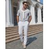 image:imageCOOFANDY Mens Polo Shirts Short Sleeve Casual Knit Textured Polo Shirt Summer Collared TShirtLight Grey