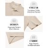 image:imageCOOFANDY Mens Polo Shirts Short Sleeve Casual Knit Textured Polo Shirt Summer Collared TShirtLight Khaki