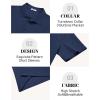 image:imageCOOFANDY Mens Polo Shirts Short Sleeve Casual Knit Textured Polo Shirt Summer Collared TShirtNavy Blue