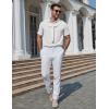 image:imageCOOFANDY Mens Polo Shirts Short Sleeve Casual Knit Textured Polo Shirt Summer Collared TShirtWhite