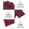 image:imageCOOFANDY Mens Polo Shirts Short Sleeve Casual Knit Textured Polo Shirt Summer Collared TShirtWine Red