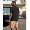 image:imageCOOFANDY Mens Polo Shirts Short Sleeve Casual Summer Polo Tee Classic Collared Golf Stylish Tops01black