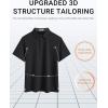 image:imageCOOFANDY Mens Polo Shirts Short Sleeve Casual Summer Polo Tee Classic Collared Golf Stylish Tops01black