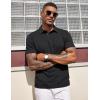 image:imageCOOFANDY Mens Polo Shirts Short Sleeve Casual Summer Polo Tee Classic Collared Golf Stylish Tops01black