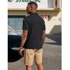 image:imageCOOFANDY Mens Polo Shirts Short Sleeve Casual Summer Polo Tee Classic Collared Golf Stylish Tops02black Solid