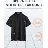image:imageCOOFANDY Mens Polo Shirts Short Sleeve Casual Summer Polo Tee Classic Collared Golf Stylish Tops02black Solid