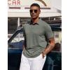 image:imageCOOFANDY Mens Polo Shirts Short Sleeve Casual Summer Polo Tee Classic Collared Golf Stylish TopsArmy Green