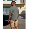 image:imageCOOFANDY Mens Polo Shirts Short Sleeve Casual Summer Polo Tee Classic Collared Golf Stylish TopsArmy Green