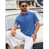 image:imageCOOFANDY Mens Polo Shirts Short Sleeve Casual Summer Polo Tee Classic Collared Golf Stylish TopsBlue
