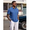 image:imageCOOFANDY Mens Polo Shirts Short Sleeve Casual Summer Polo Tee Classic Collared Golf Stylish TopsBlue