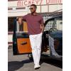 image:imageCOOFANDY Mens Polo Shirts Short Sleeve Casual Summer Polo Tee Classic Collared Golf Stylish TopsDark Red