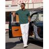 image:imageCOOFANDY Mens Polo Shirts Short Sleeve Casual Summer Polo Tee Classic Collared Golf Stylish TopsGreen