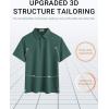 image:imageCOOFANDY Mens Polo Shirts Short Sleeve Casual Summer Polo Tee Classic Collared Golf Stylish TopsGreen
