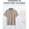 image:imageCOOFANDY Mens Polo Shirts Short Sleeve Casual Summer Polo Tee Classic Collared Golf Stylish TopsKhaki