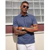 image:imageCOOFANDY Mens Polo Shirts Short Sleeve Casual Summer Polo Tee Classic Collared Golf Stylish TopsNavy Bluenew