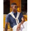 image:imageCOOFANDY Mens Polo Shirts Short Sleeve Casual Summer Polo Tee Classic Collared Golf Stylish TopsNavy Bluenew