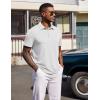 image:imageCOOFANDY Mens Polo Shirts Short Sleeve Casual Summer Polo Tee Classic Collared Golf Stylish TopsWhite