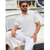 image:imageCOOFANDY Mens Polo Shirts Short Sleeve Casual Summer Polo Tee Classic Collared Golf Stylish TopsWhite