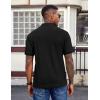 image:imageCOOFANDY Mens Polo Shirts Short Sleeve Cotton Pique Casual Button T Shirts Classic Fit Collared Golf ShirtsBlack