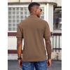image:imageCOOFANDY Mens Polo Shirts Short Sleeve Cotton Pique Casual Button T Shirts Classic Fit Collared Golf ShirtsBrown