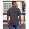 image:imageCOOFANDY Mens Polo Shirts Short Sleeve Cotton Pique Casual Button T Shirts Classic Fit Collared Golf ShirtsDark Gray