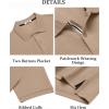 image:imageCOOFANDY Mens Polo Shirts Short Sleeve Cotton Pique Casual Button T Shirts Classic Fit Collared Golf ShirtsKhaki
