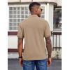 image:imageCOOFANDY Mens Polo Shirts Short Sleeve Cotton Pique Casual Button T Shirts Classic Fit Collared Golf ShirtsKhaki