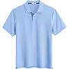 image:imageCOOFANDY Mens Polo Shirts Short Sleeve Cotton Pique Casual Button T Shirts Classic Fit Collared Golf ShirtsLight Blue