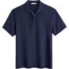 image:imageCOOFANDY Mens Polo Shirts Short Sleeve Cotton Pique Casual Button T Shirts Classic Fit Collared Golf ShirtsNavy Blue
