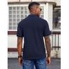 image:imageCOOFANDY Mens Polo Shirts Short Sleeve Cotton Pique Casual Button T Shirts Classic Fit Collared Golf ShirtsNavy Blue