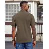 image:imageCOOFANDY Mens Polo Shirts Short Sleeve Cotton Pique Casual Button T Shirts Classic Fit Collared Golf ShirtsOlive Green