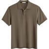 image:imageCOOFANDY Mens Polo Shirts Short Sleeve Cotton Pique Casual Button T Shirts Classic Fit Collared Golf ShirtsOlive Green