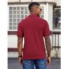 image:imageCOOFANDY Mens Polo Shirts Short Sleeve Cotton Pique Casual Button T Shirts Classic Fit Collared Golf ShirtsRed
