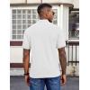 image:imageCOOFANDY Mens Polo Shirts Short Sleeve Cotton Pique Casual Button T Shirts Classic Fit Collared Golf ShirtsWhite
