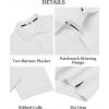 image:imageCOOFANDY Mens Polo Shirts Short Sleeve Cotton Pique Casual Button T Shirts Classic Fit Collared Golf ShirtsWhite